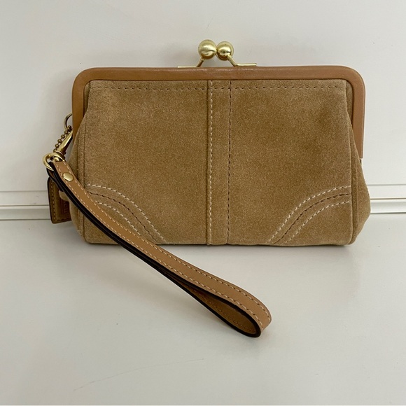 SOLD‼️ Coach Suede Wristlet EUC - Picture 2 of 6